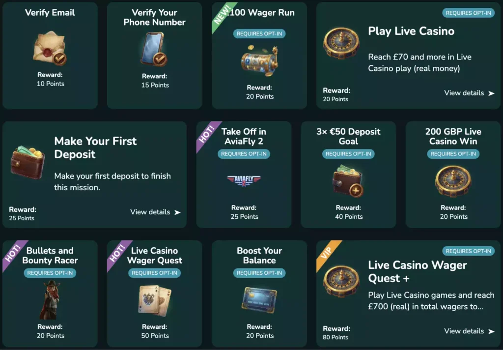 Missions at Odin Fortune